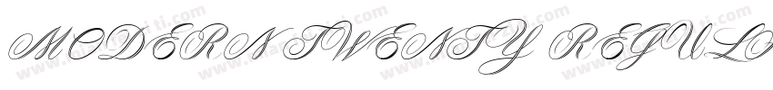 MODERN TWENTY REGULAR字体转换